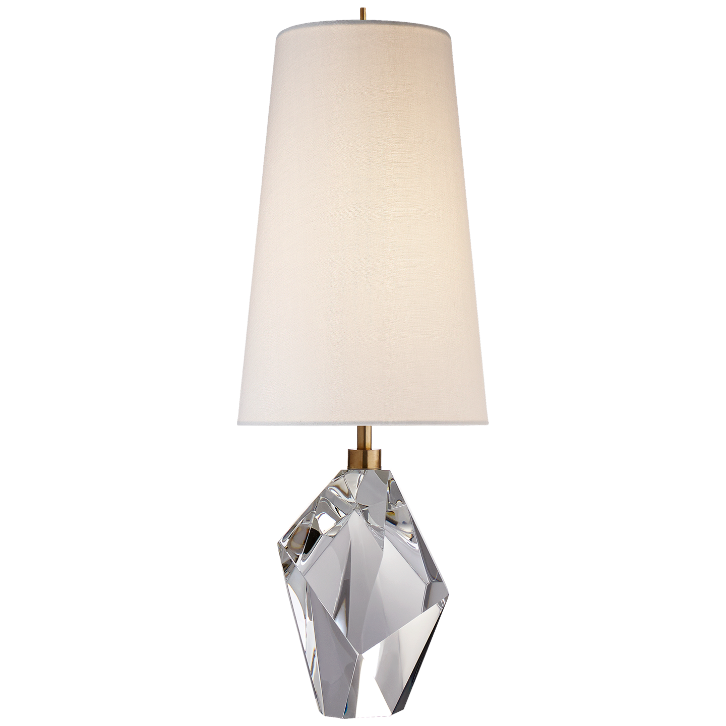 Halcyon Accent Cordless Table Lamp | Crystal | Linen Shade