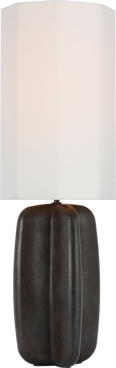 Alessio Large Table Lamp | Aged Iron | Linen Shade