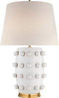 Linden Medium Lamp | Plaster White | Linen Shade