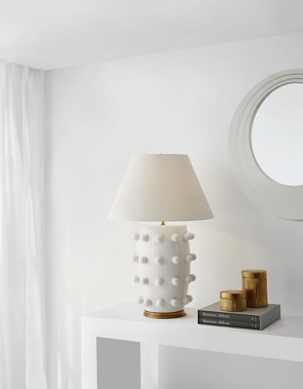 Linden Table Lamp | Plaster White | Linen Shade