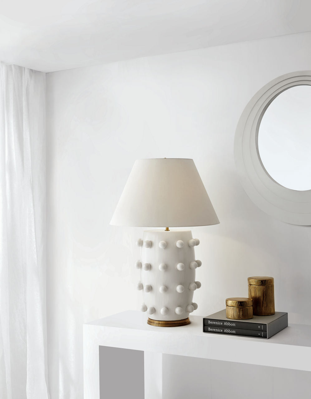 Linden Table Lamp | Plaster White | Linen Shade