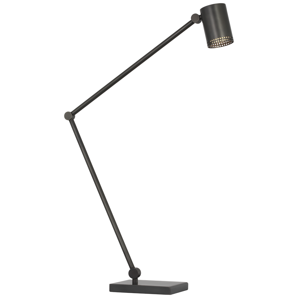 Precision Articulating Table Lamp | Bronze | White Glass