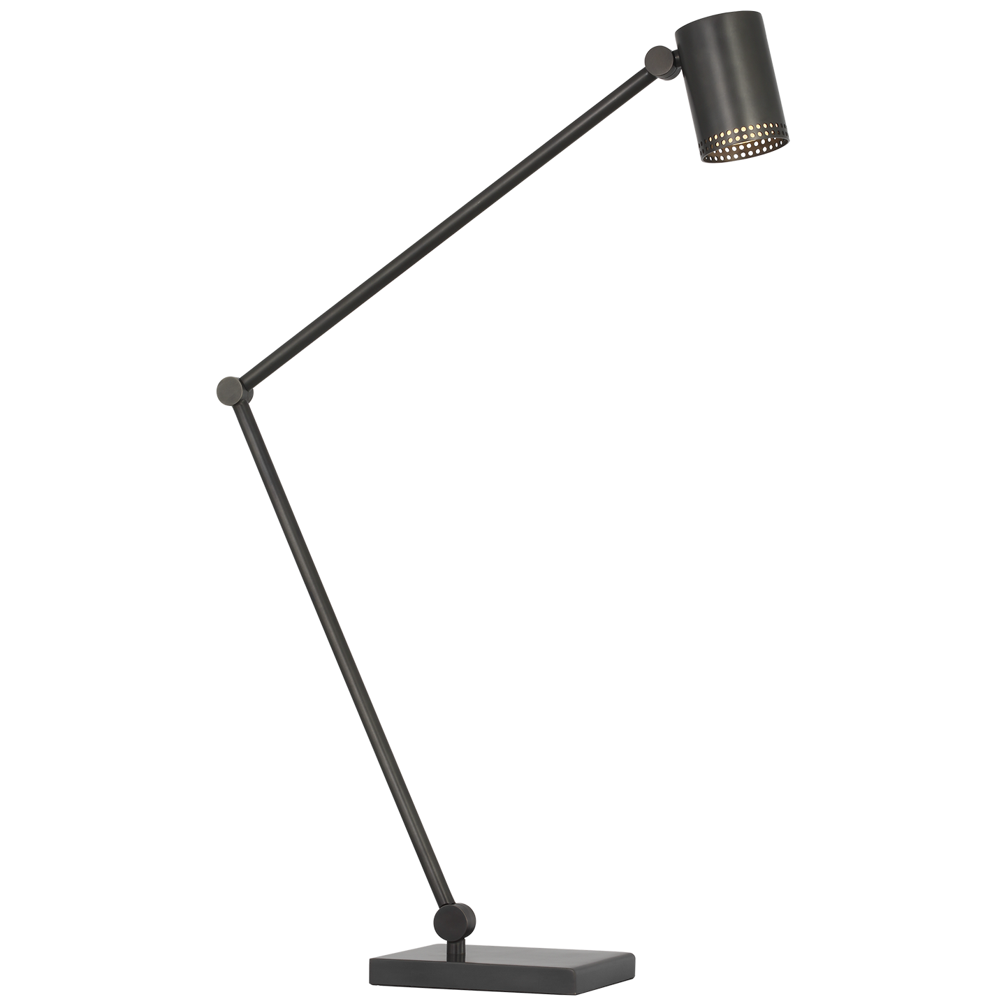 Precision Articulating Table Lamp | Bronze | White Glass