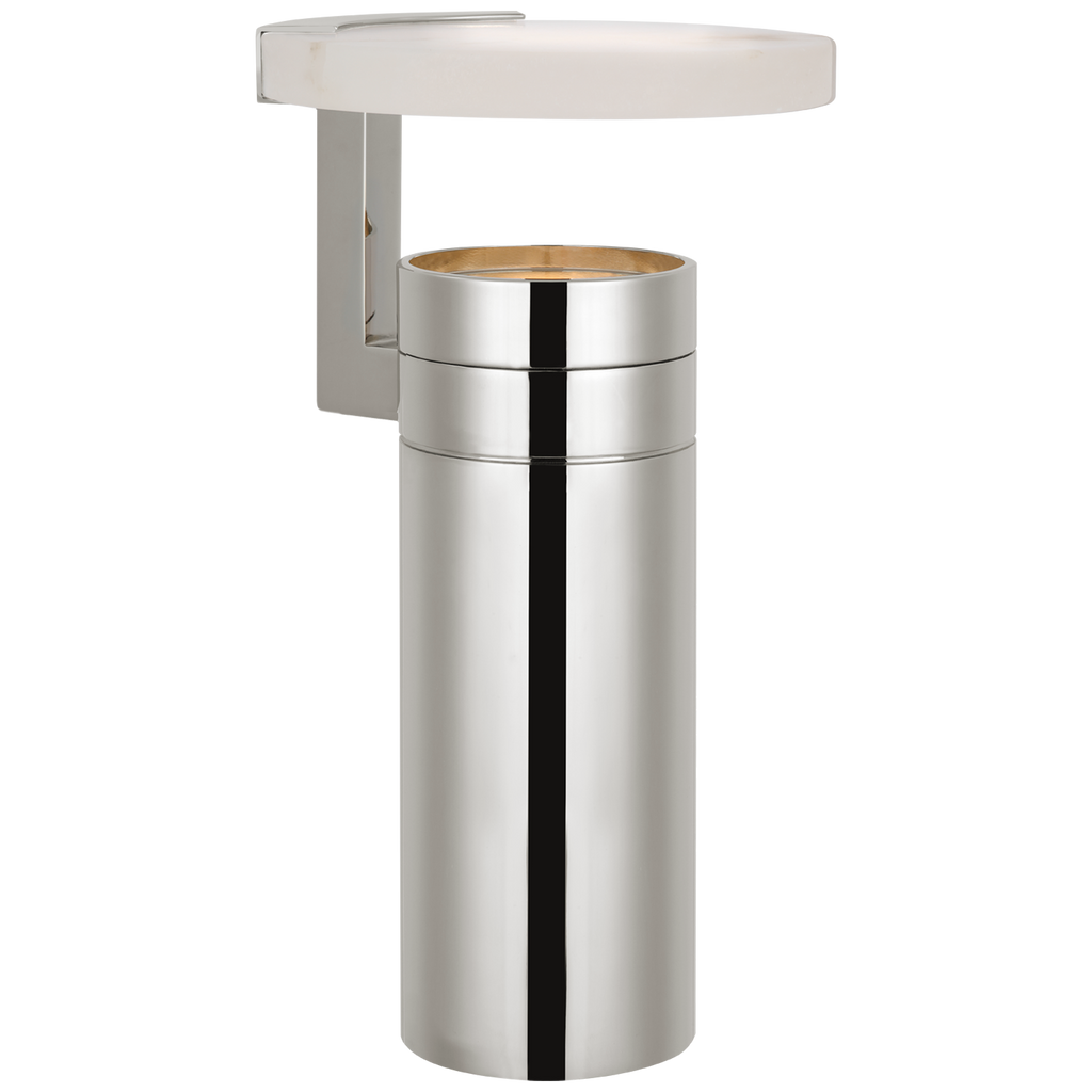 Melange 9" Rechargeable Floating Disc Accent Lamp | Polished Nickel | Alabaster