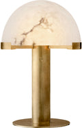Melange Desk Lamp | Antique-Burnished Brass | Alabaster Shade
