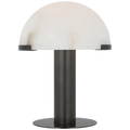 Melange 12" Rechargeable Table Lamp | Bronze | Alabaster Shade