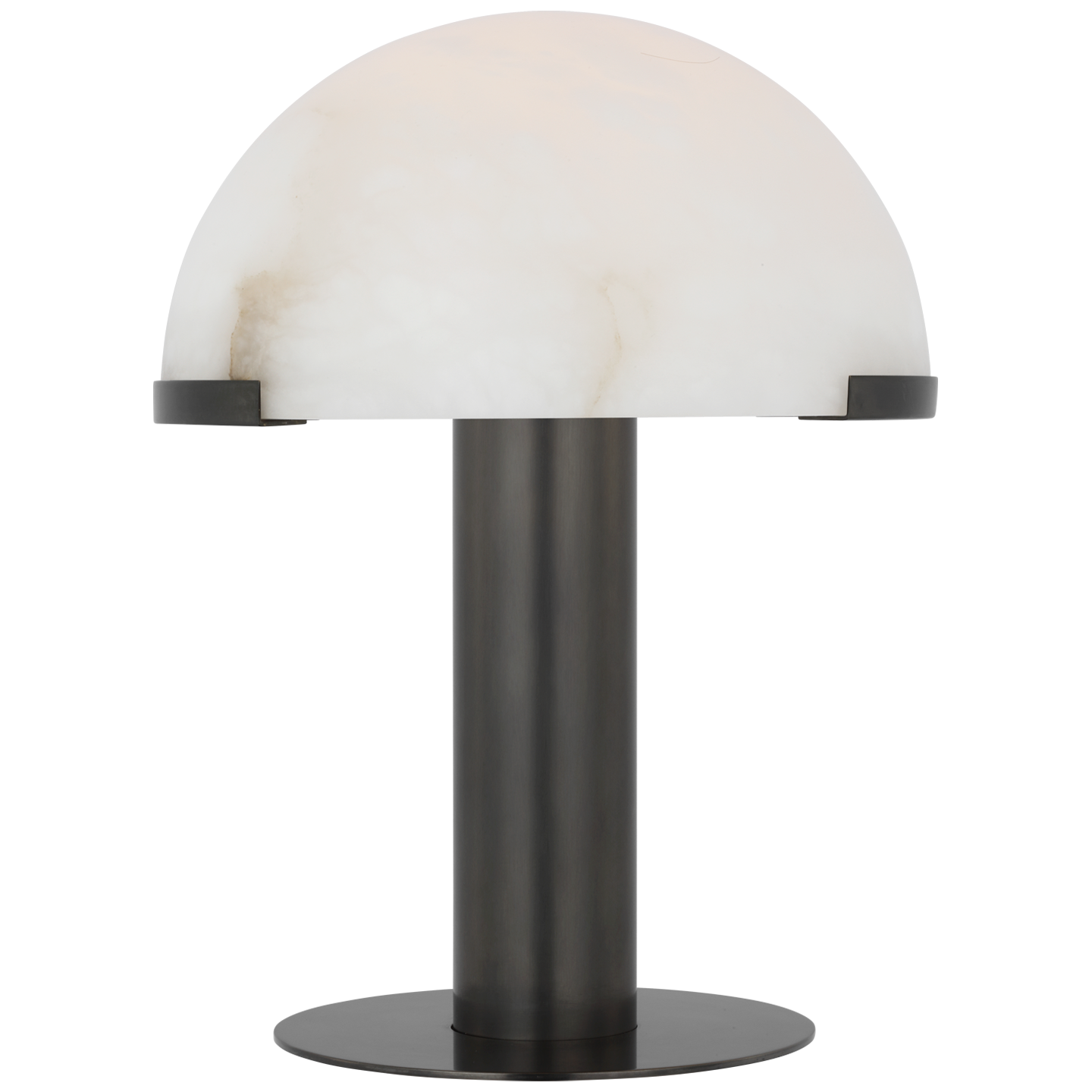 Melange 12" Rechargeable Table Lamp | Bronze | Alabaster Shade