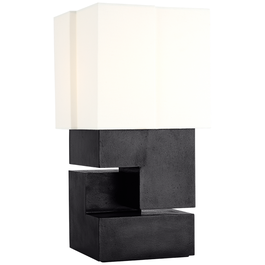 Nucleo 18" Table Lamp | Museum Black | Linen Shade