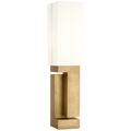 Nucleo 27" Table Lamp | Museum Brass | Linen Shade