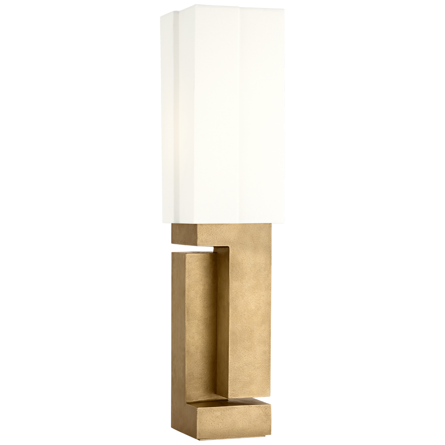 Nucleo 27" Table Lamp | Museum Brass | Linen Shade