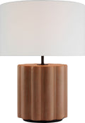 Scioto Medium Table Lamp | Terracotta Stained Concrete | Linen Shade