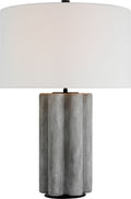 Vellig Medium Table Lamp | Oyster Stained Concrete | Linen Shade