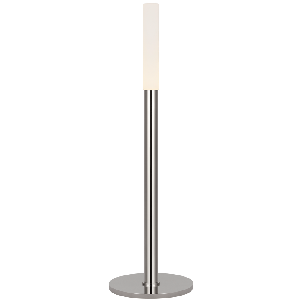 Rousseau 20" Table Lamp | Polished Nickel | Etched Crystal