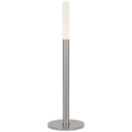 Rousseau 20" Table Lamp | Polished Nickel | Etched Crystal