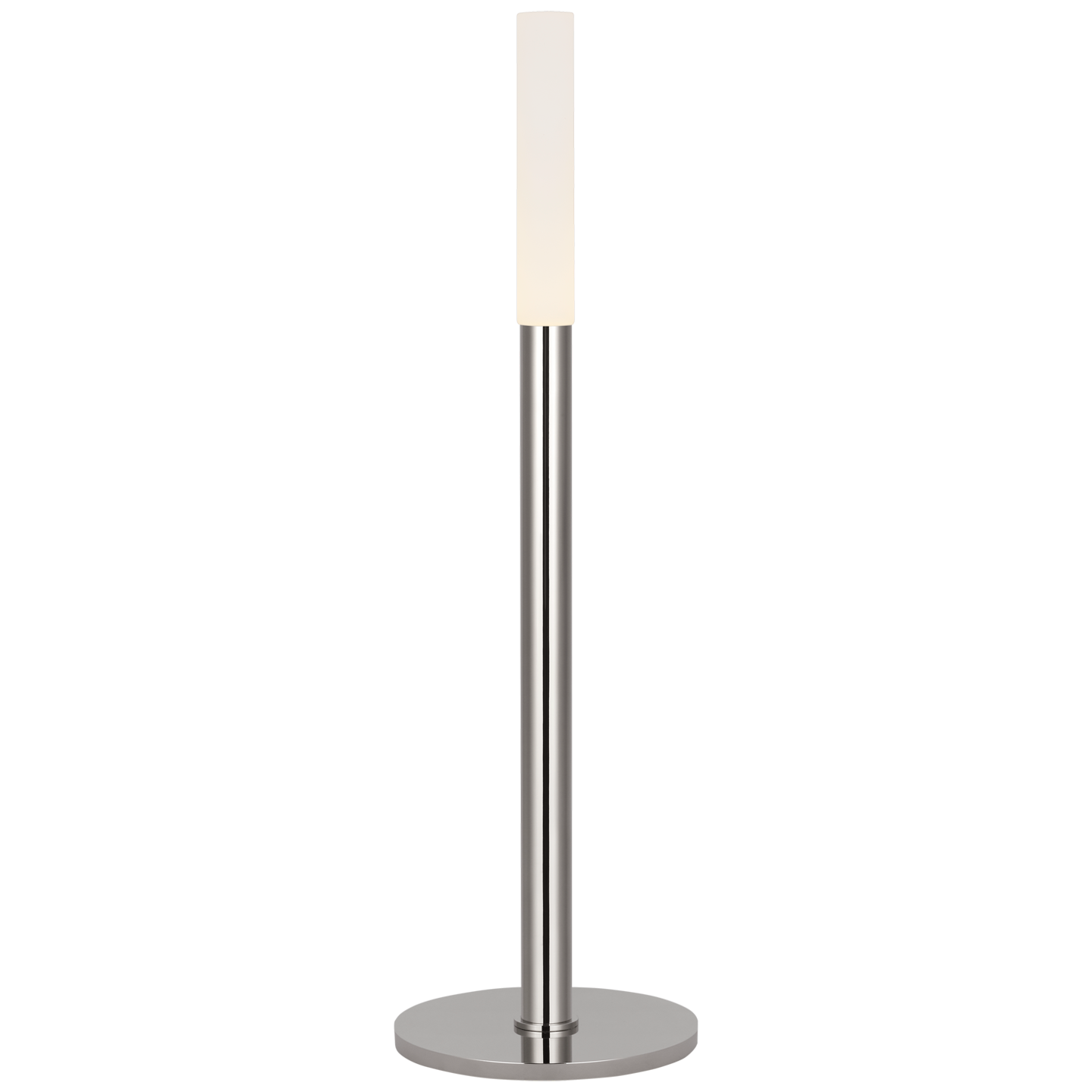 Rousseau 20" Table Lamp | Polished Nickel | Etched Crystal