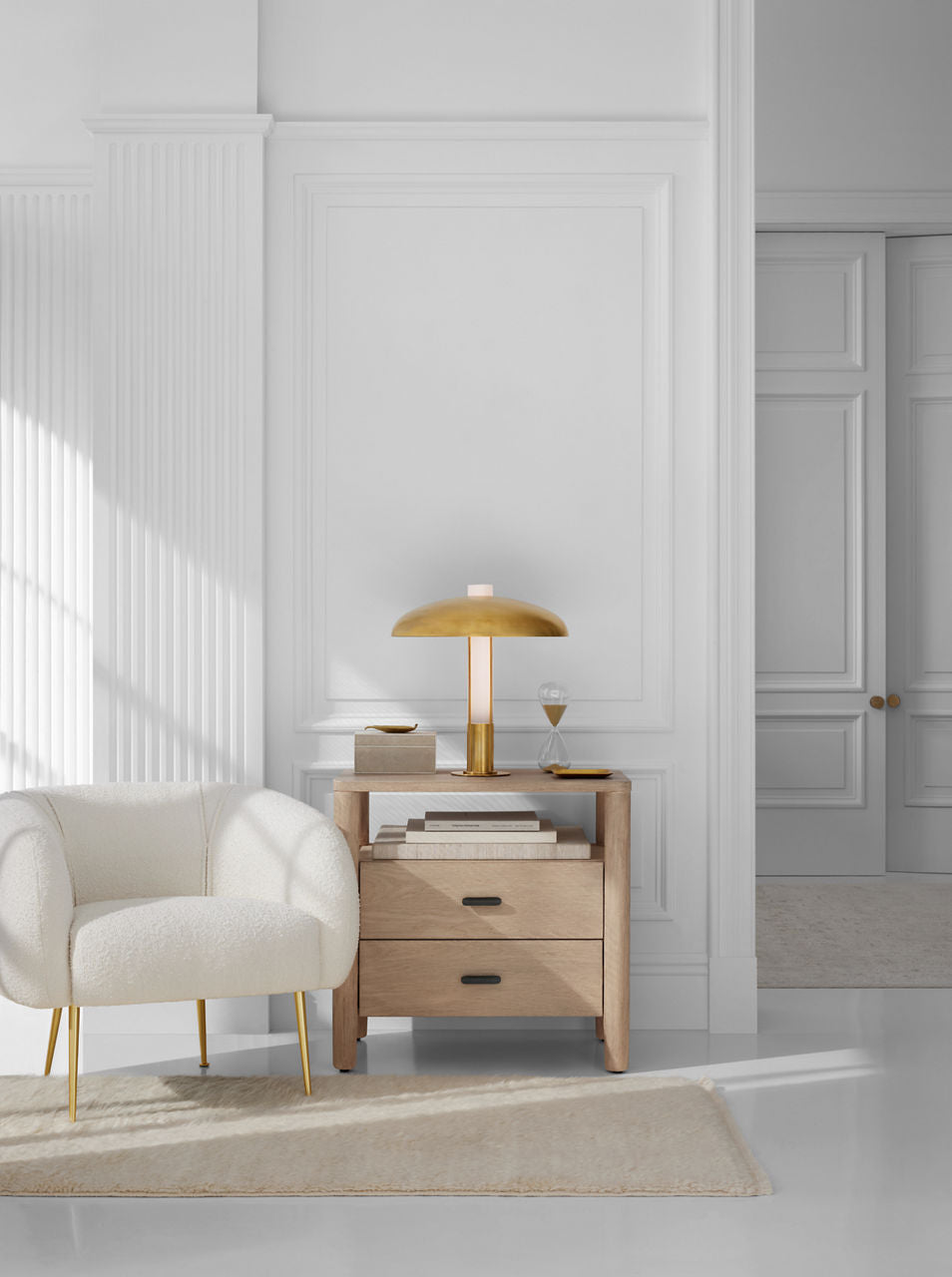 Troye Medium Table Lamp | Antique-Burnished Brass | Antique-Burnished Brass Shade