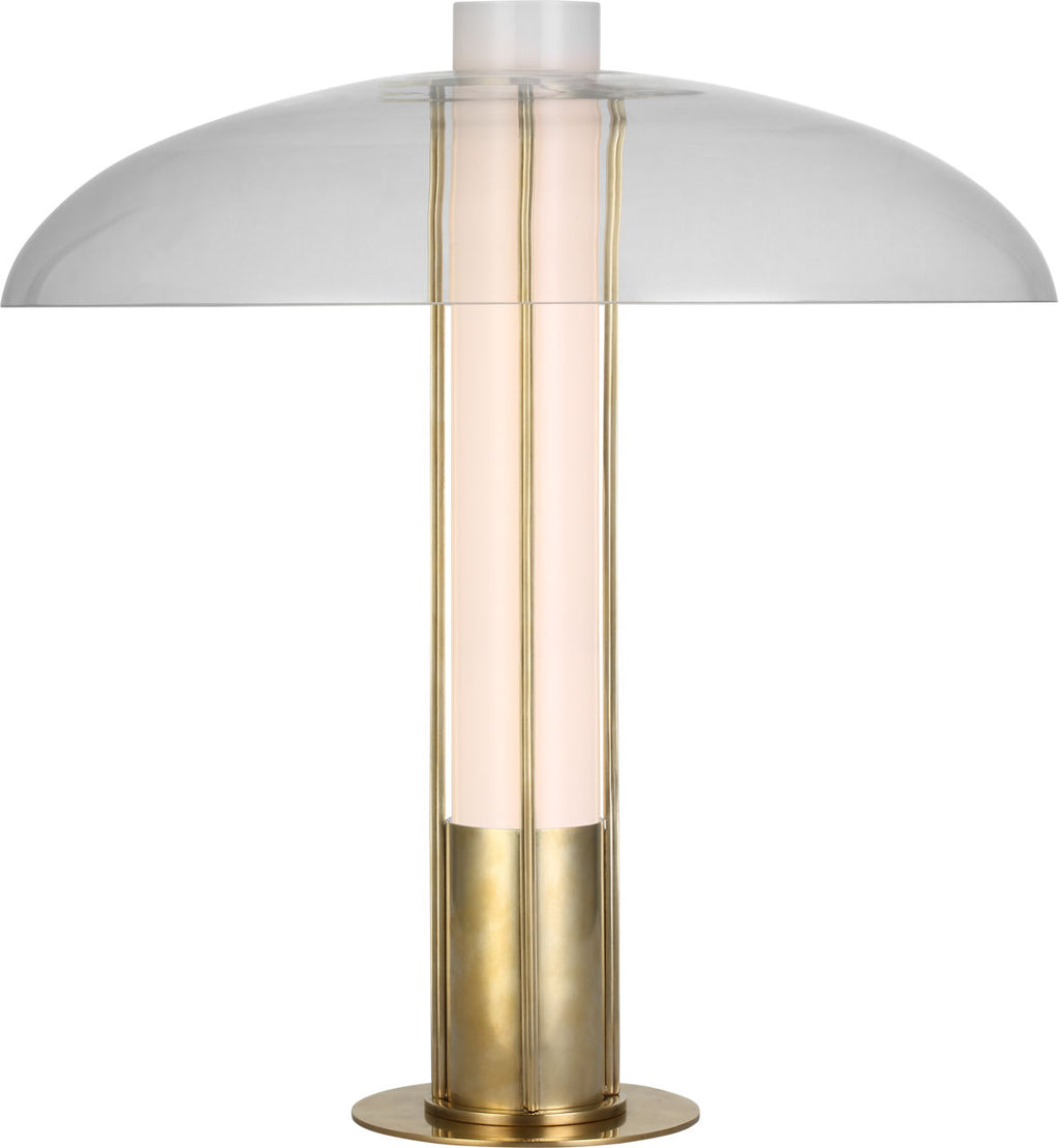 Troye Medium Table Lamp | Antique-Burnished Brass | Clear Glass