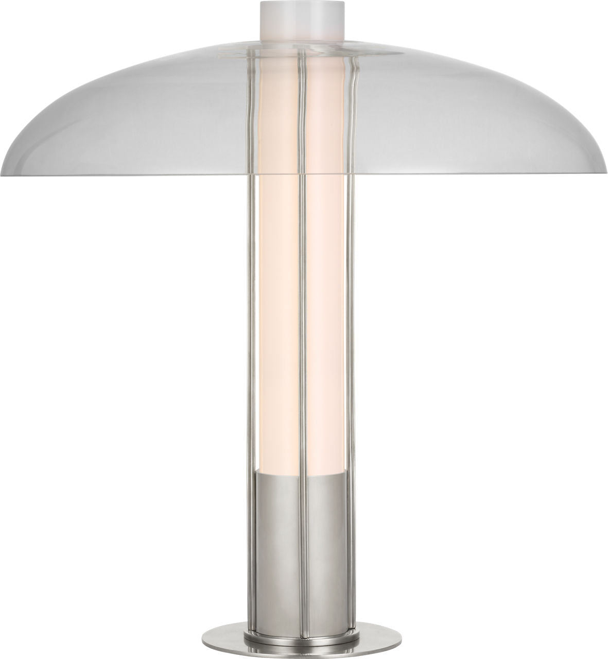Troye Medium Table Lamp | Polished Nickel | Clear Glass