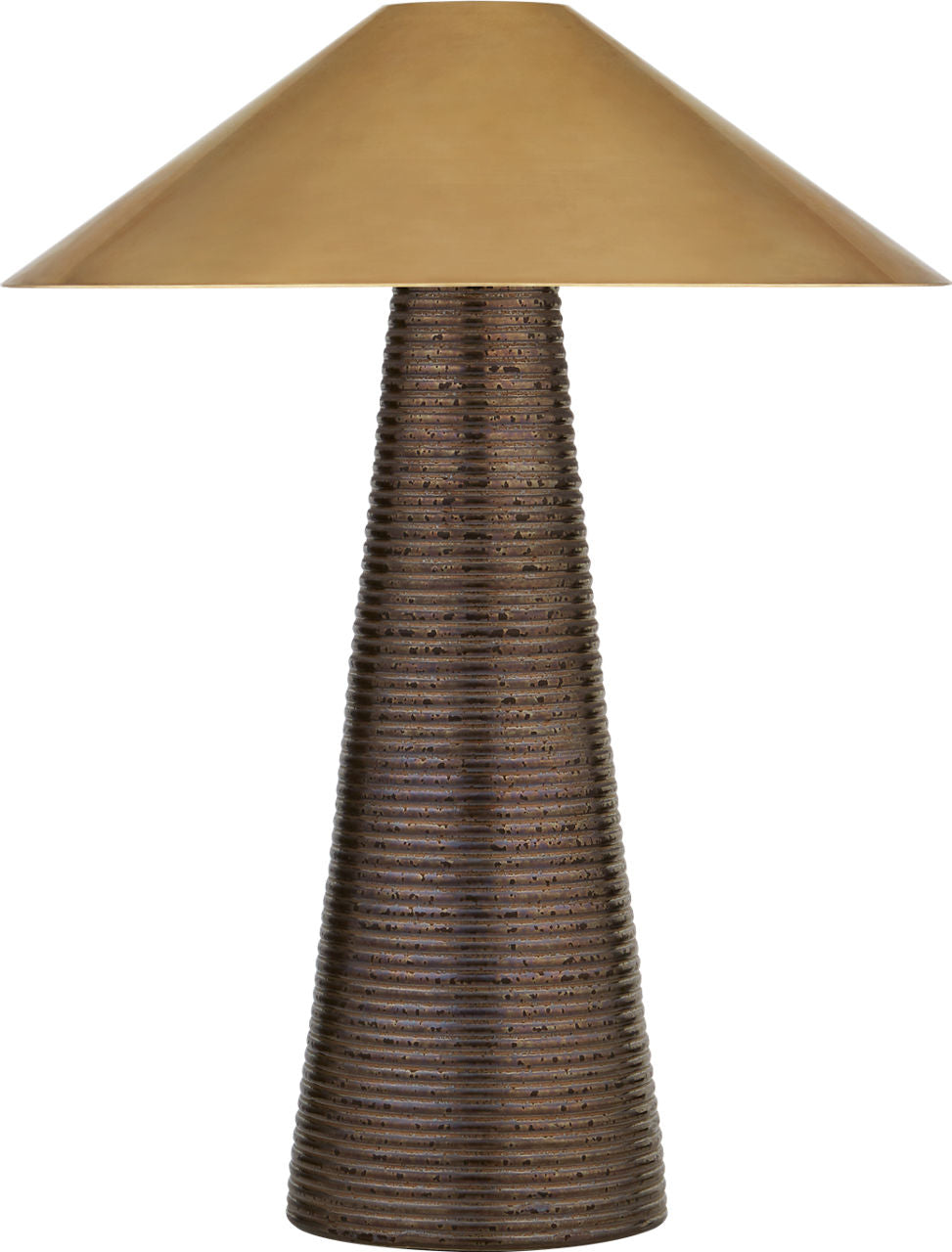 Miramar Accent Lamp | Crystal Bronze | Antique-Burnished Brass Shade