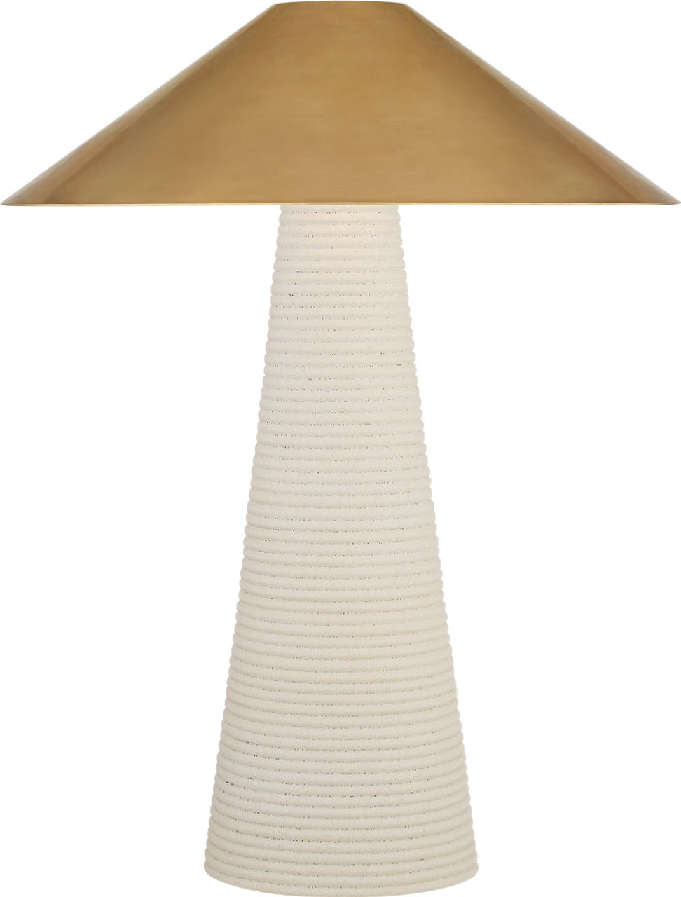 Miramar Accent Lamp | Porous White | Antique-Burnished Brass Shade