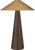 Miramar Table Lamp | Crystal Bronze | Antique-Burnished Brass Shade