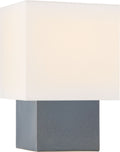 Pari Small Square Table Lamp | Cloudy Blue | Linen Shade