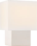 Pari Small Square Table Lamp | Ivory | Linen Shade