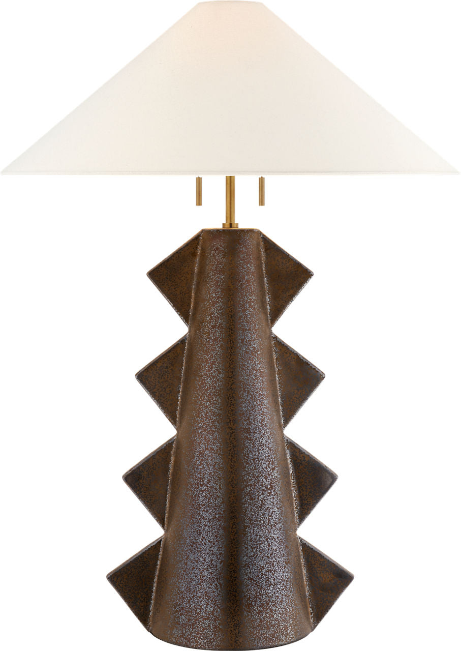 Senso Large Table Lamp | Crystal Bronze | Linen Shade