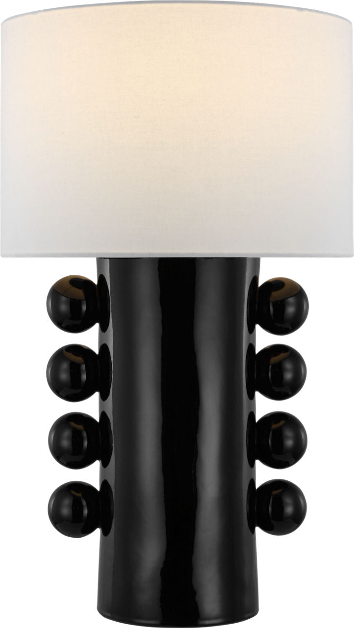 Tiglia Tall Table Lamp | Black | Linen Shade