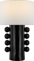 Tiglia Tall Cordless Table Lamp | Black | Linen Shade