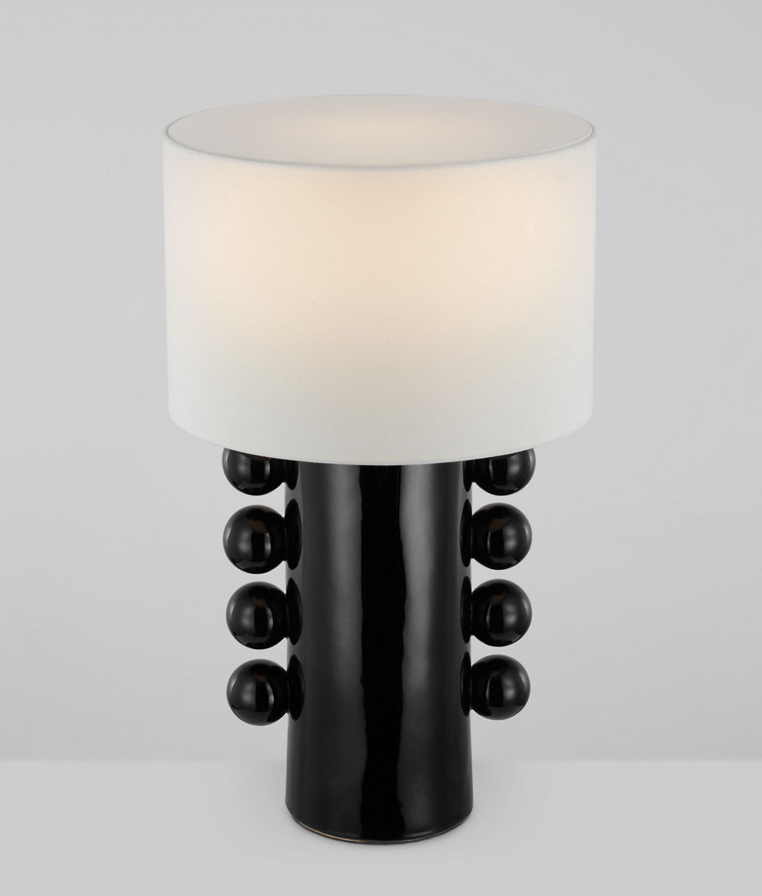 Tiglia Tall Table Lamp | Black | Linen Shade