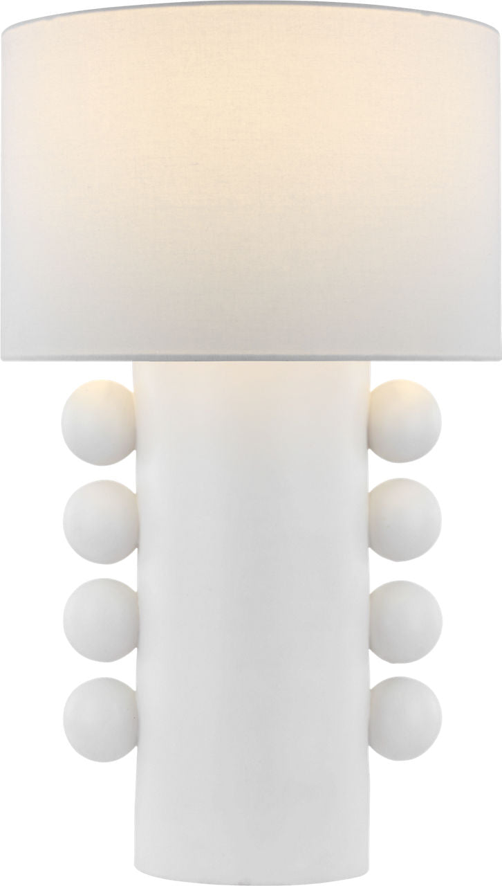 Tiglia Tall Table Lamp | Plaster White | Linen Shade
