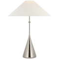 Zealous 30" Table Lamp | Museum Nickel | Linen Shade