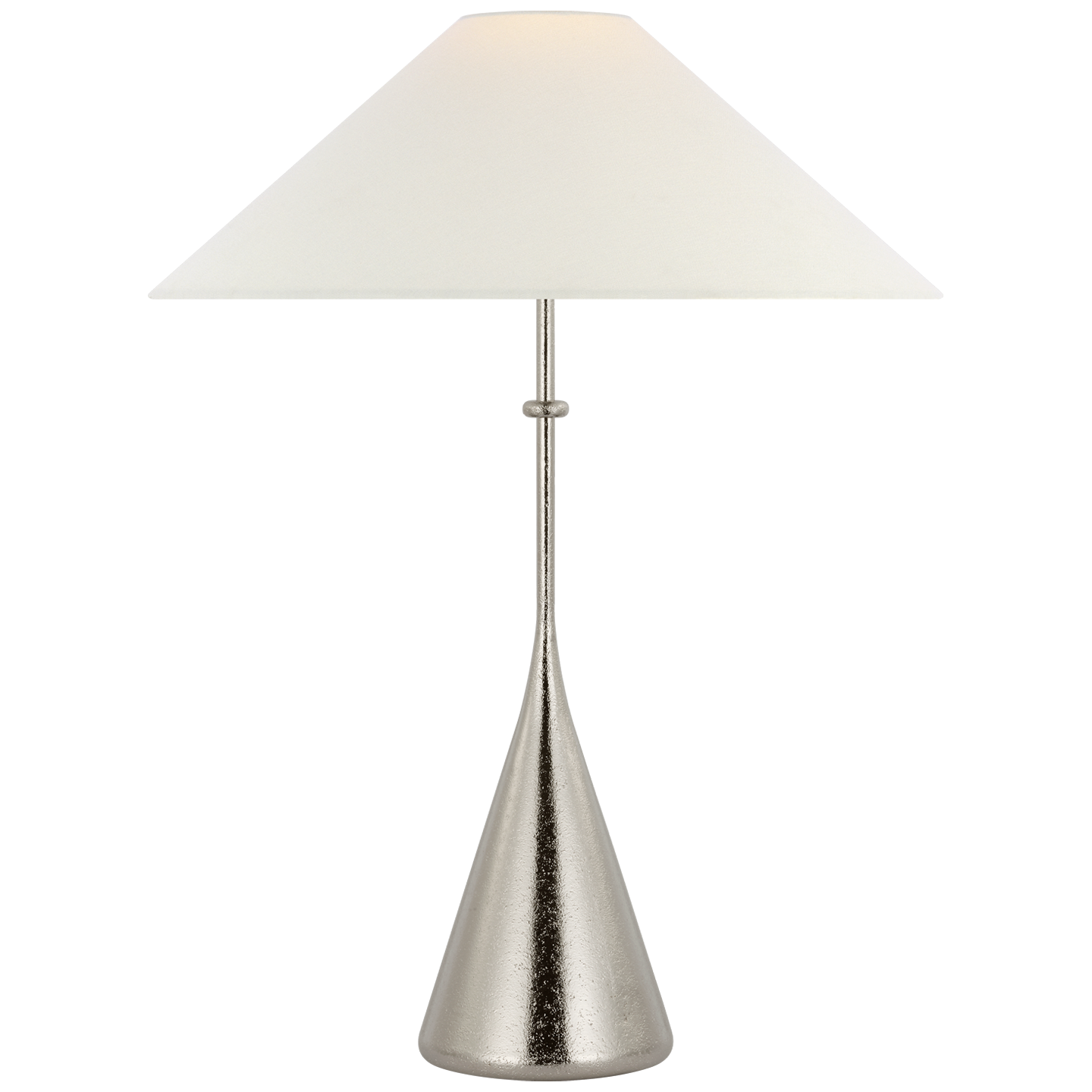 Zealous 30" Table Lamp | Museum Nickel | Linen Shade