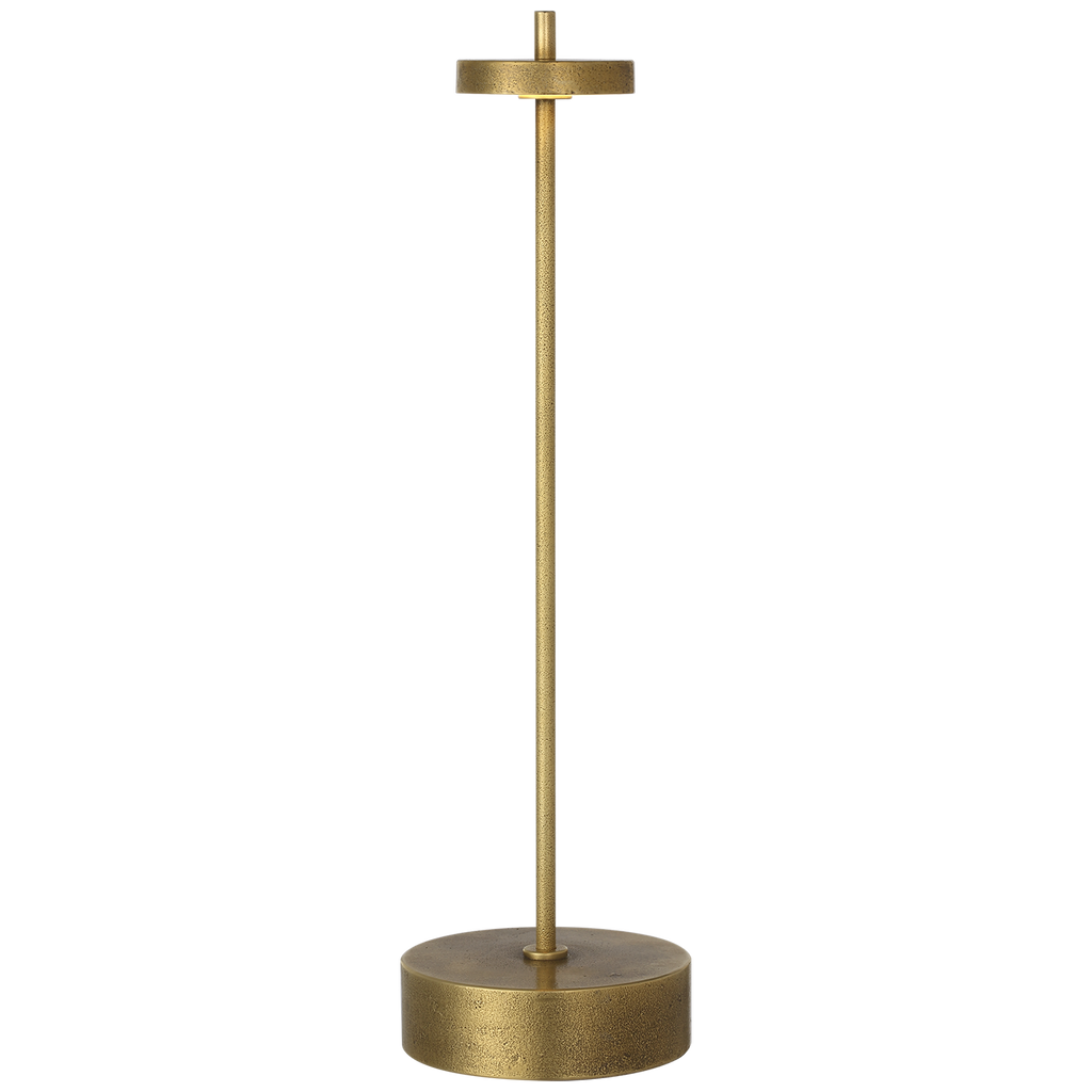 Sene 12" Rechargeable Table Lamp | Museum Brass