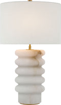 Onda Medium Table Lamp | Alabaster | Linen Shade