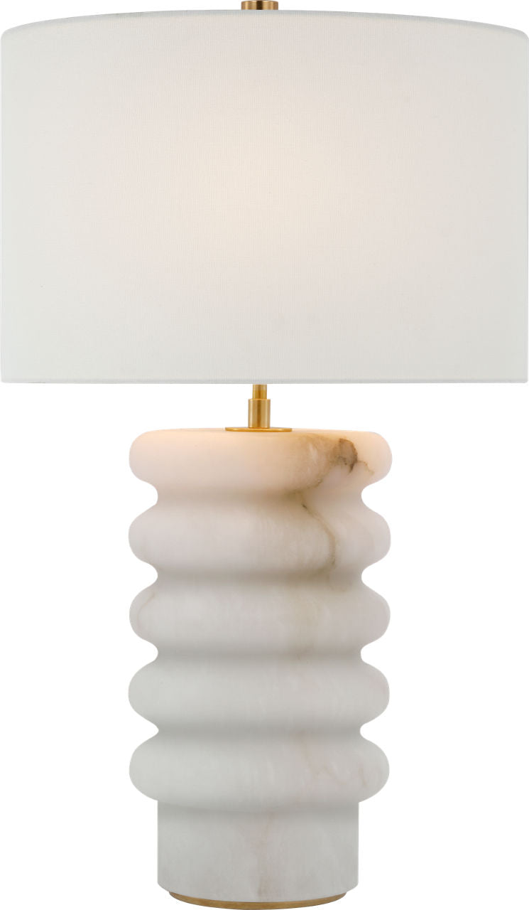 Onda Medium Table Lamp | Alabaster | Linen Shade