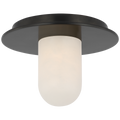 Fosse 6" Solitaire Flush Mount | Bronze | Alabaster