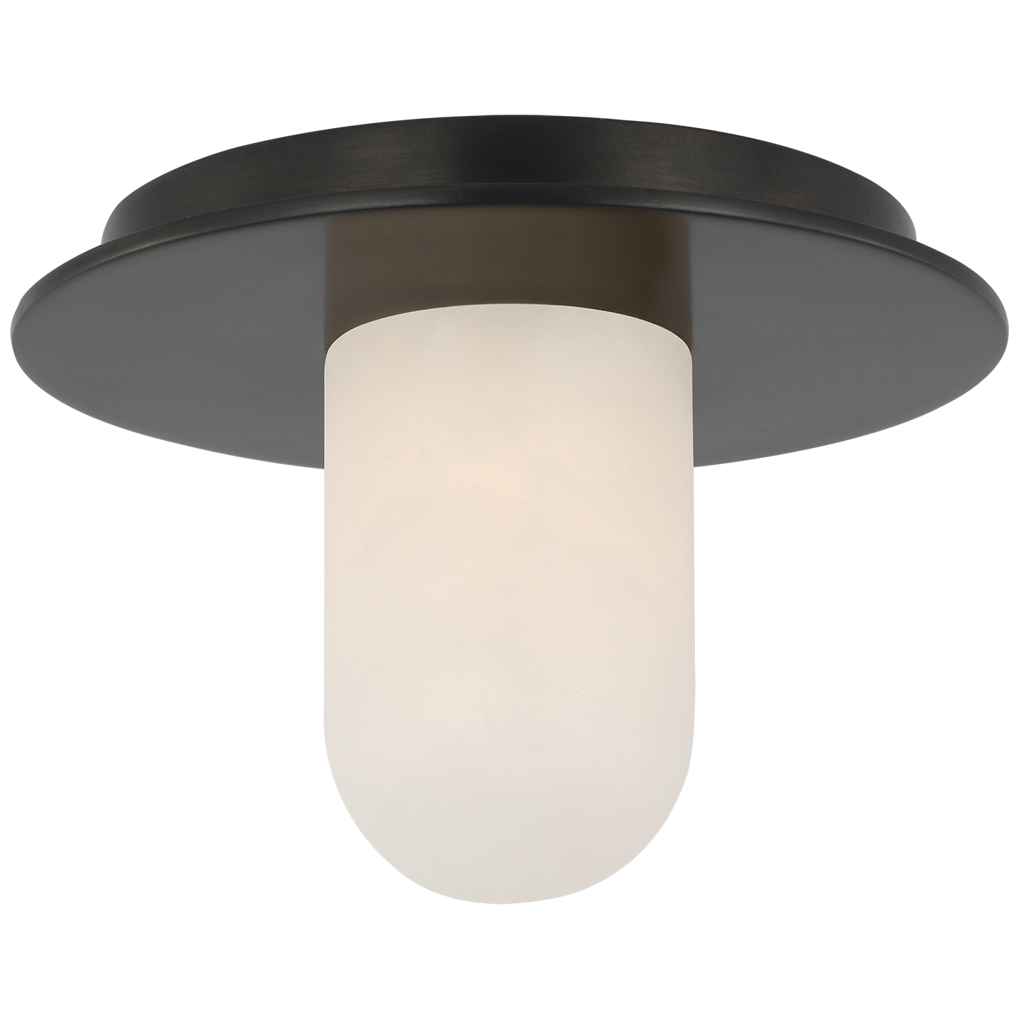 Fosse 6" Solitaire Flush Mount | Bronze | Alabaster