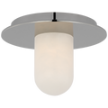 Fosse 6" Solitaire Flush Mount | Polished Nickel | Alabaster
