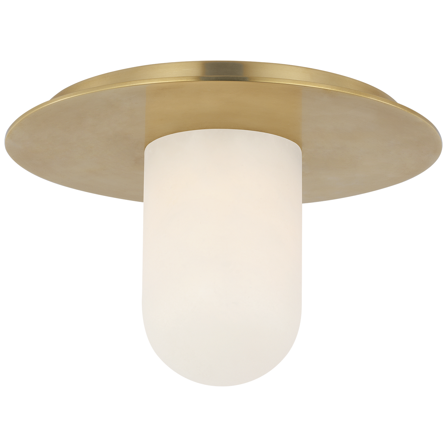 Fosse 8" Flush Mount | Antique-Burnished Brass | Alabaster