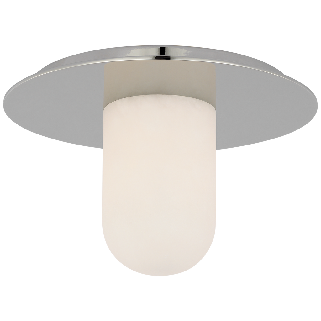 Fosse 8" Flush Mount | Polished Nickel | Alabaster