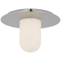 Fosse 8" Flush Mount | Polished Nickel | Alabaster
