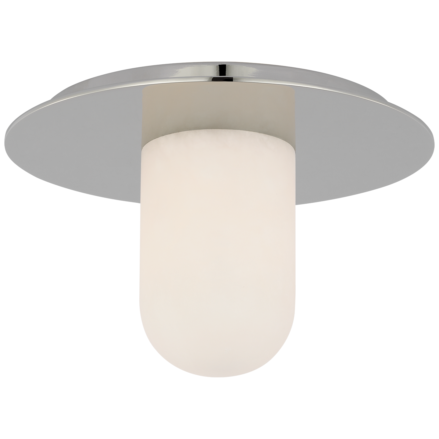 Fosse 8" Flush Mount | Polished Nickel | Alabaster