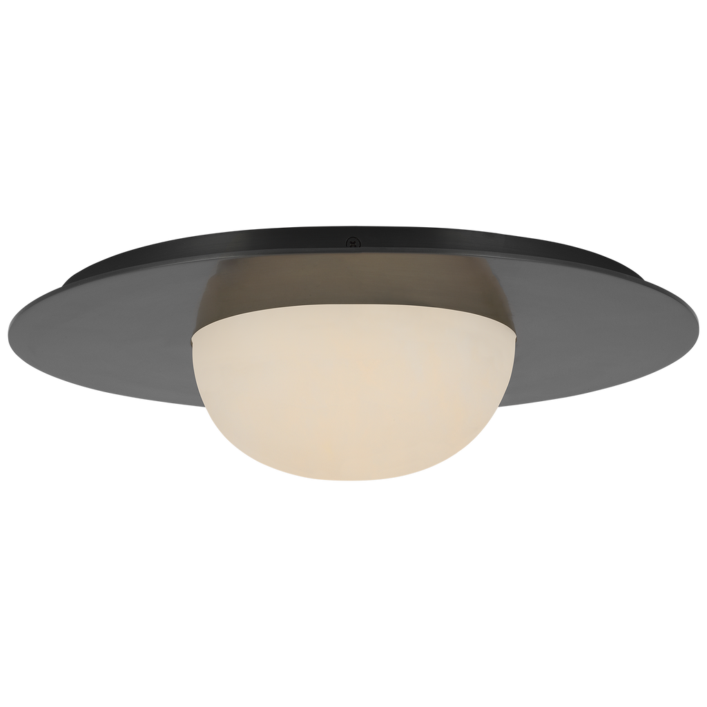 Fosse 15" Flush Mount | Bronze | Alabaster