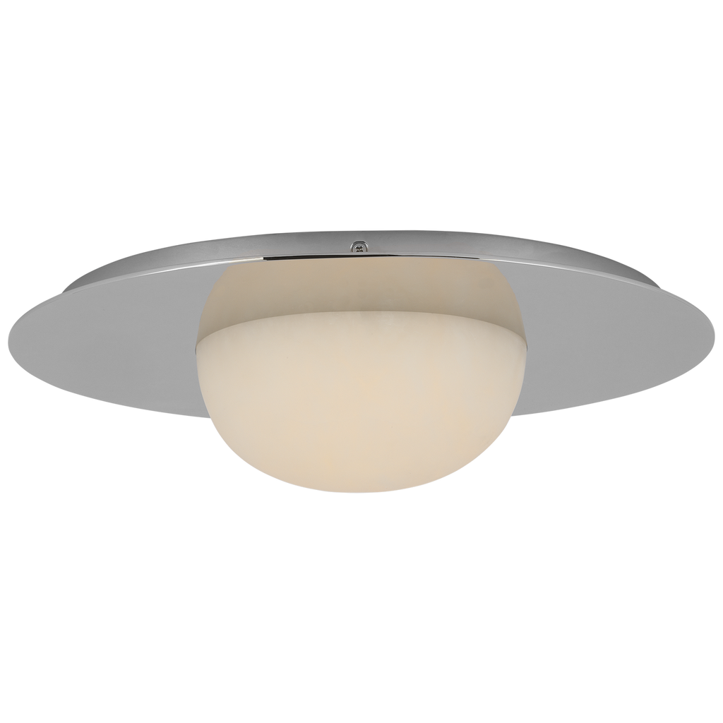 Fosse 15" Flush Mount | Polished Nickel | Alabaster