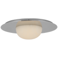 Fosse 15" Flush Mount | Polished Nickel | Alabaster