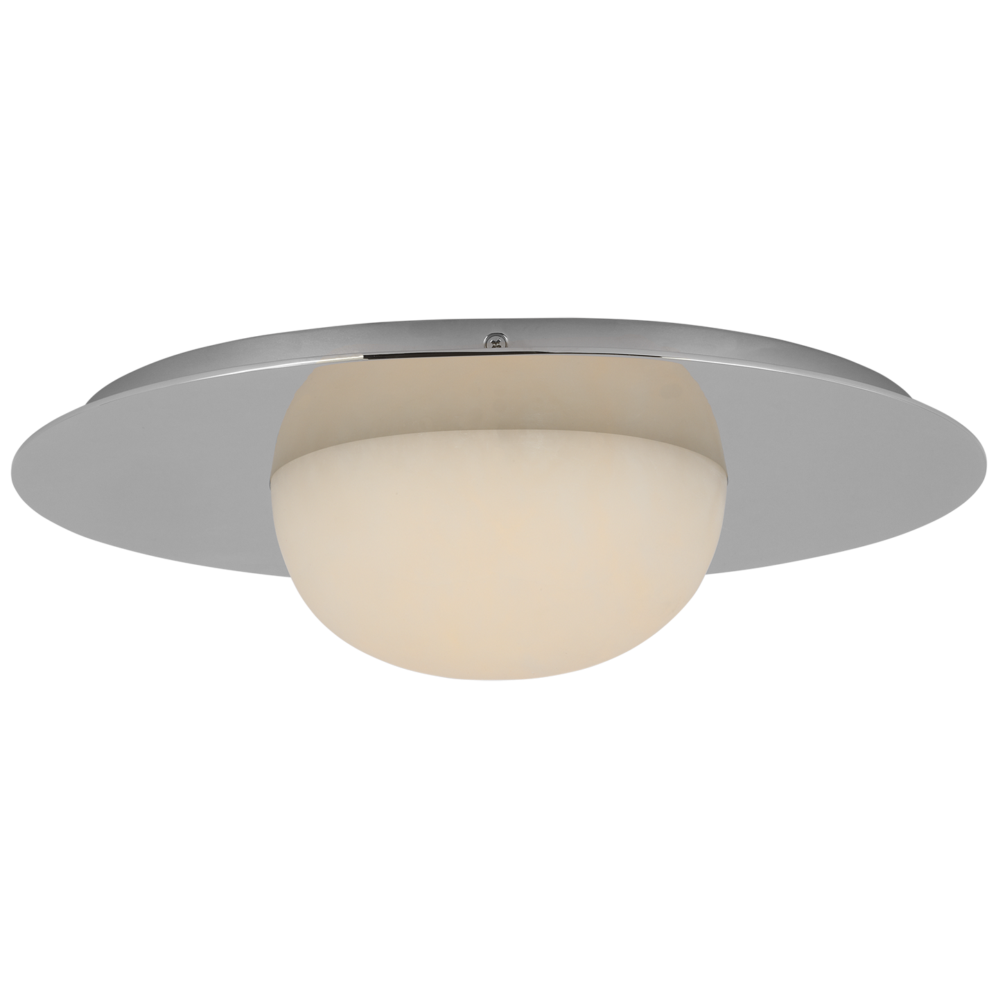 Fosse 15" Flush Mount | Polished Nickel | Alabaster
