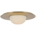 Fosse 21" Flush Mount | Antique-Burnished Brass | Alabaster