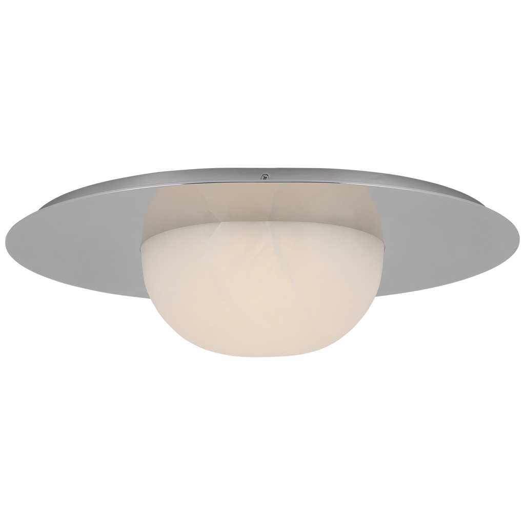 Fosse 21" Flush Mount | Polished Nickel | Alabaster